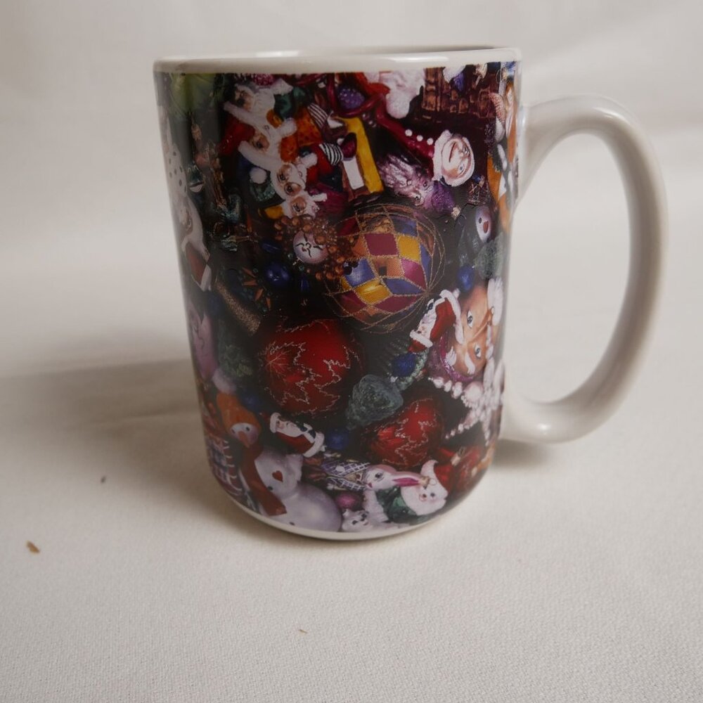 Christopher Radko Home For The Holidays Porcelain Mug 16 Ounces OOP New in Box - Picture 3 of 6